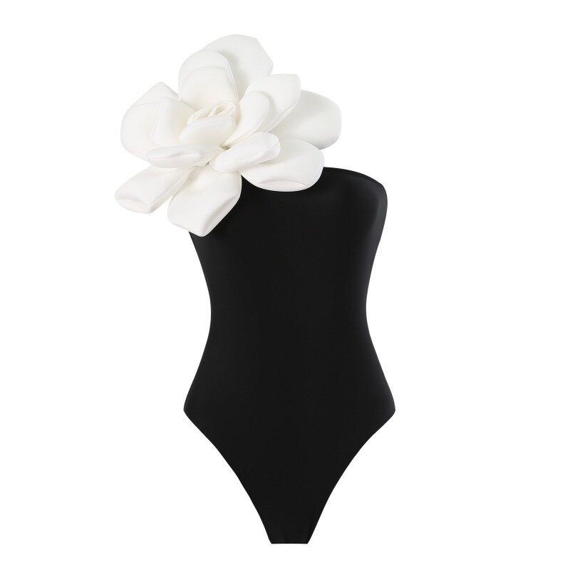 Plus Size neuer einteiliger Badeanzug Damen eng anliegend abnehmen große Blume Badeanzug Set Chiffon langen Rock