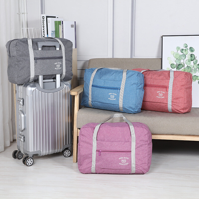 Impermeável Oxford Travel Bags Mulheres Homens Alta Qualidade Duffle Organizer Bagagem Dobrável Armazenamento Embalagem Cubes Weekend Handbags