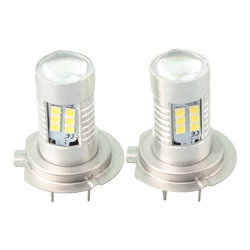 Headlight Bulb Kit H7 LED Bulbs Kit Waterproof White 8.5*4.0 Cm H7 12V Voltage 2 Pieces Durable Heat-resistant