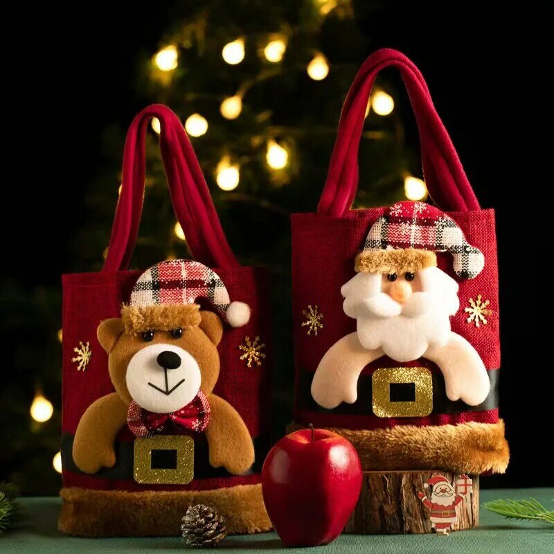 Christmas new tote bag Apple bag Christmas Eve creative candy gift bag Children's tote bag