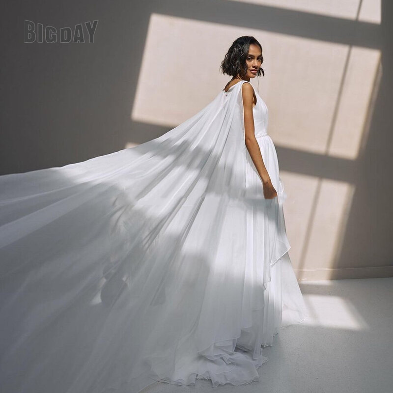 Exquisite Wedding Dress For Woman V-Neck Spaghetti Detachable Train Straps Bride Gowns Satin Sweep Train Vestido De Novia Custom