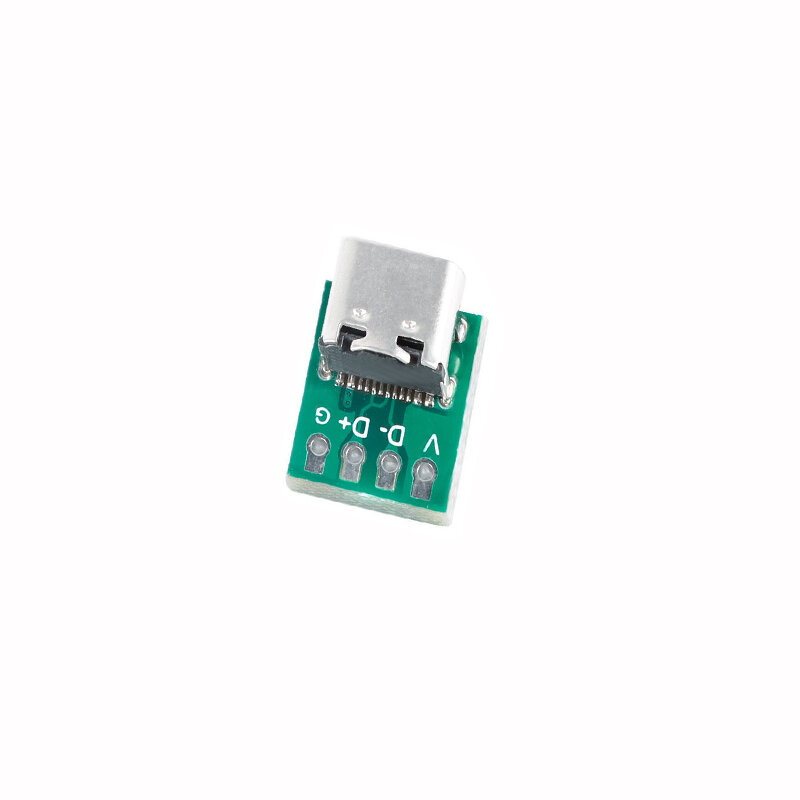 10Pcs Usb 3.1 Type C Connector 16 Pin Test Pcb Board Adapter 16 P Connector Socket Voor Data Draad kabel Overdracht Vrouwelijke 2.54Mm
