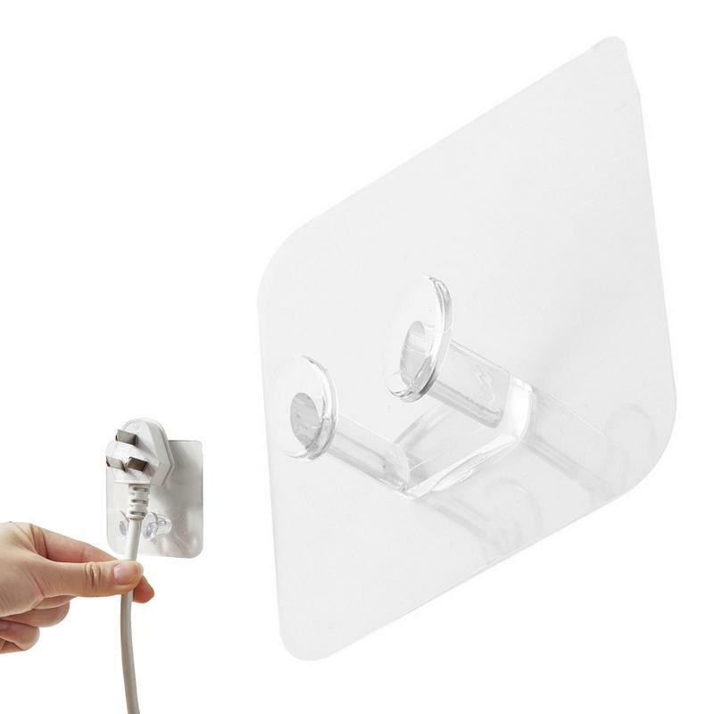 Wall Storage Hook Punch-free Power Plug Socket Holder Kitchen Stealth Hook Wall Adhesive Hanger Bathroom