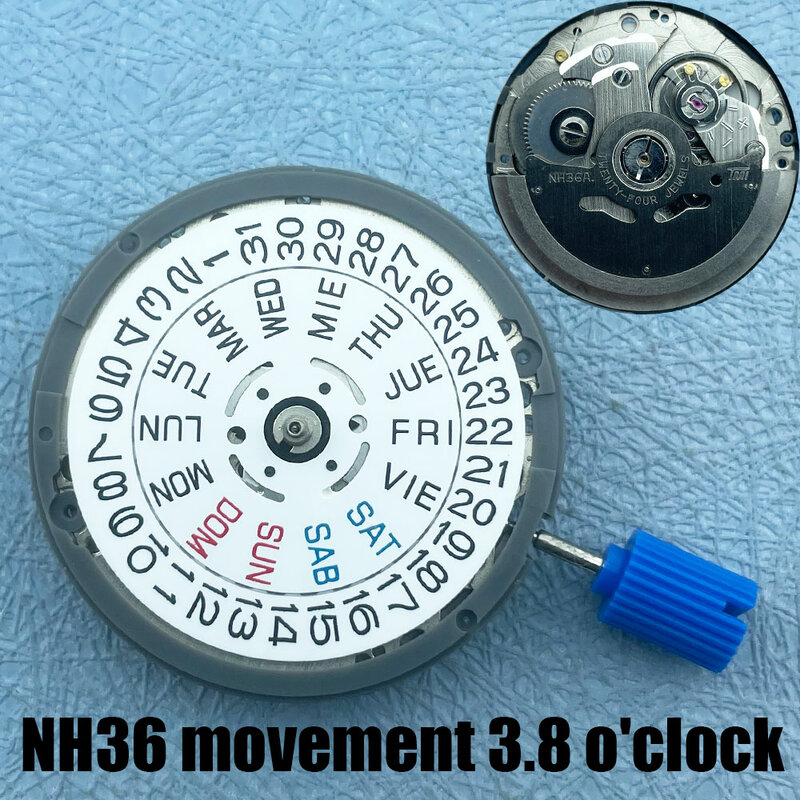 NH36A high quality brand new original double calendar 3.8 o'clock white NH36A mechanical movement watch accessories watch parts