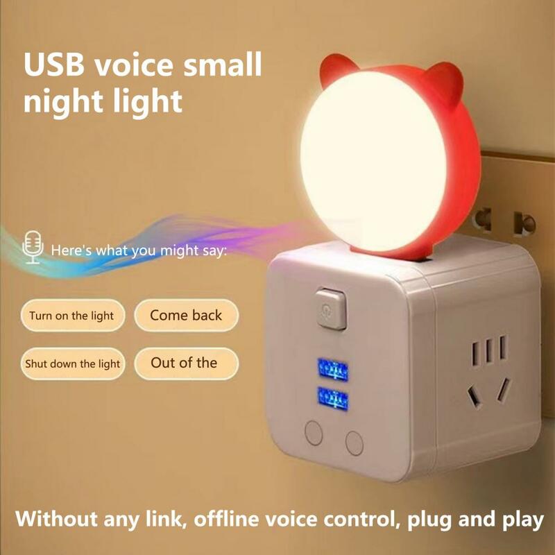 Lámpara LED de mesita de noche, conveniente tamaño compacto, protección ocular duradera, enchufe USB, pequeña luz de lectura para el hogar