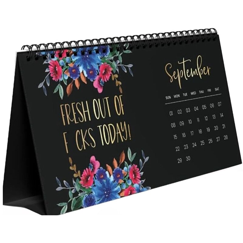 Calendario da tavolo calendario 2024 per donne stanche Fu-Ck It 2024 calendario calendario Sweary Calendar Planner