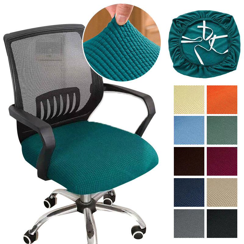 Pogrubione, obrotowe pokrowce na siedzenie komputera pokrowiec na krzesło biurowe, modne elastyczne fotele, zmywalne pokrowce na antykurze