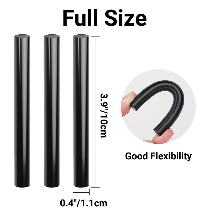 1/20pcs Car Hot Glue Stick Black Hot Melt Adhesive Glue Gun Silicone for Hot Gun 7mm /11mm for Kitchen Faucets Bathroom Items