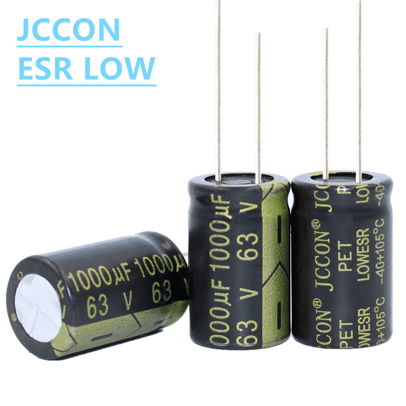 JCCON-Capacitor eletrolítico de alumínio, alta freqüência, baixa resistência Capacitores, 63v680uf, 13x25, 63v1000uf, 16x25, baixa resistência, 1Pc