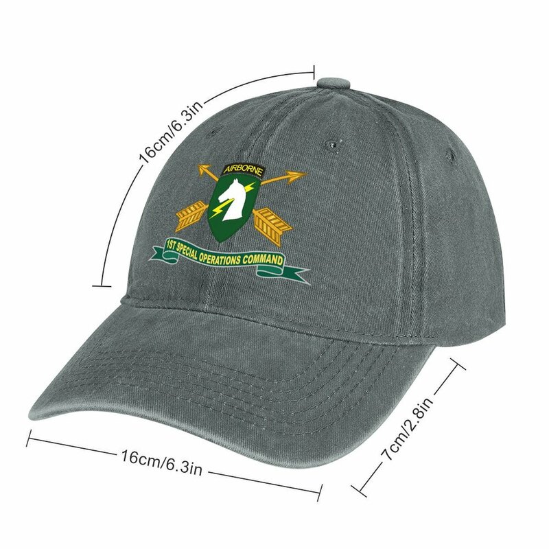 Army -1st Comando de Operaciones Especiales (SOCOM) - SSI w br-ribbon X 300, sombrero de vaquero, gorra Snapback, sombreros para hombres y mujeres
