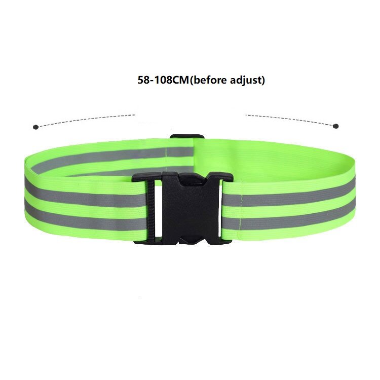 Elastic Waistband Reflective Strips High Visibility Safety Straps Reflective Band Glow Belt for Night Running Walking