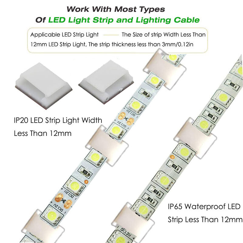 Auto-adesivo Wire Bundle Holder, Mount Clip, LED Faixa Luzes Conector, Tie Adequado, Fix, 10 milímetros de largura, 10pcs, 30pcs, 50pcs