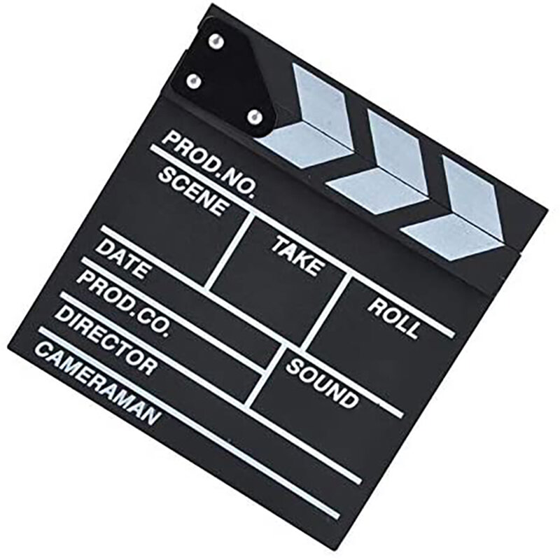 Director Video TV Movie Film Board Wooden 20 x 20 cm Professional Fashion Portable