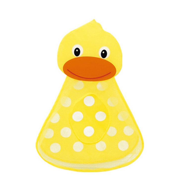Children's Water Toy Storage Bag Baby Bath Hanging Duck Storage Net Bag Bathroom with Suction Cup Hanging Bag
