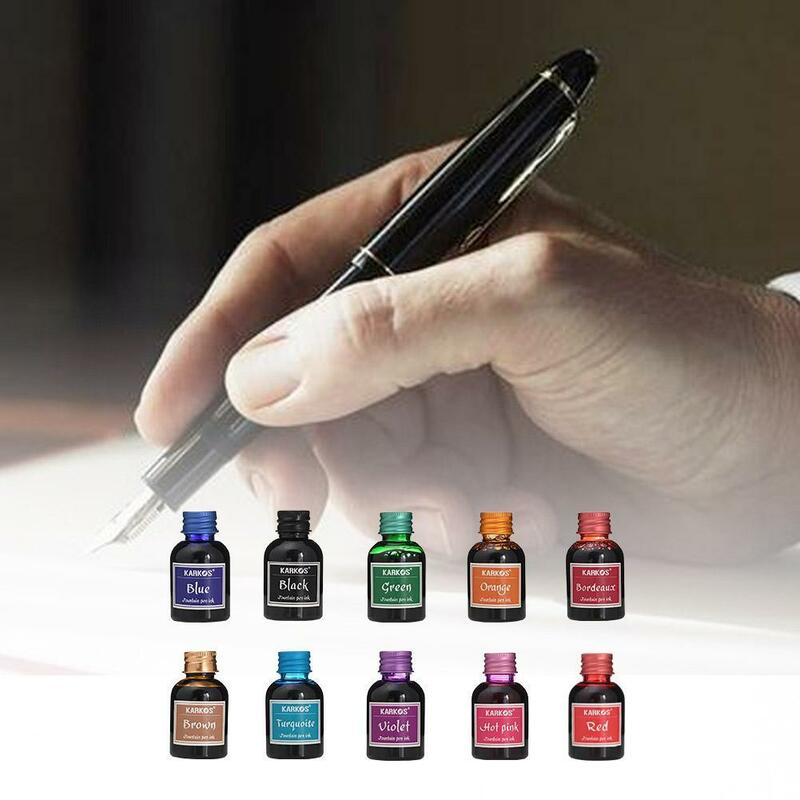 1 Fles Pure Kleurrijke 30Ml Vulpen Inkt Bijvullen Inkten Briefpapier School Hoge Kwaliteit Kalligrafie Schrijven Vulpen Inkt