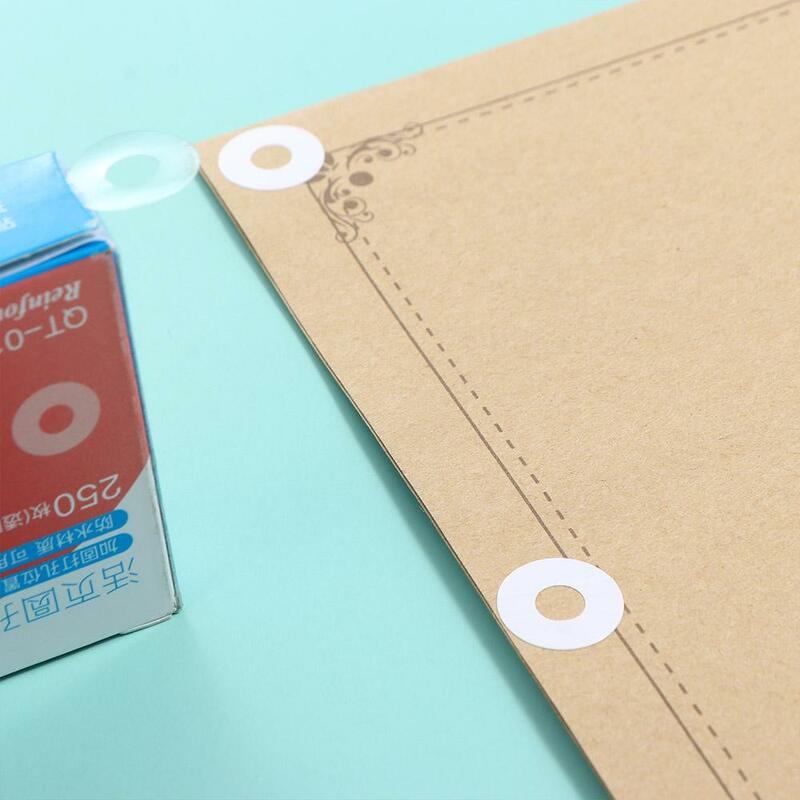 Adhesive 15mm Student Reinforcement Ring Hole Punch Protector Binding Paper Sticker Round Stickers Hole Reinforcement Labels