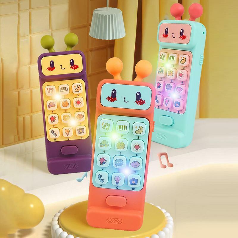 Детская игрушка-телефон с 12 функциями, игрушка для раннего развития с музыкой и подсветкой