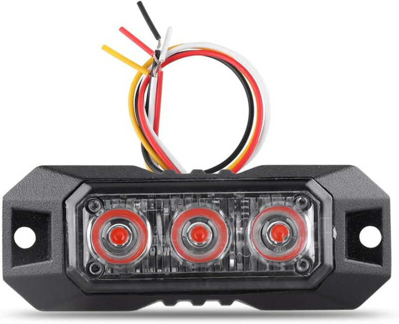 Lampu strobo kedip Mini untuk kendaraan mobil truk, lampu peringatan darurat suar berbahaya 3 LED dengan fitur sinkronisasi