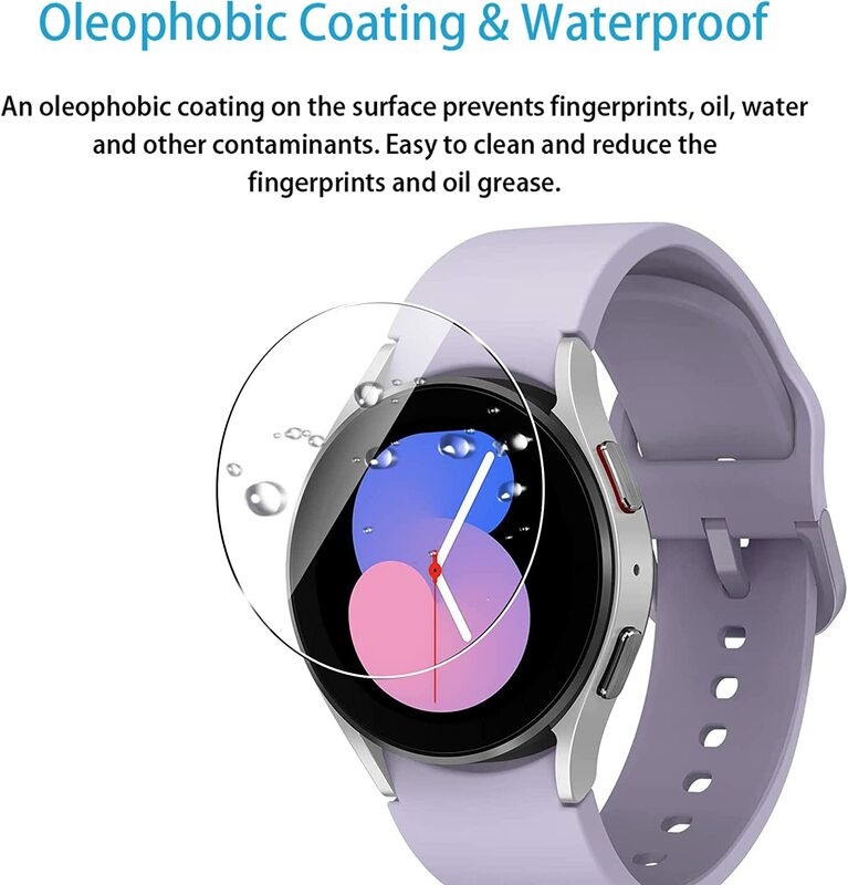 Smart Watch pellicola protettiva Full Coverage HD pellicola antigraffio trasparente per Samsung Galaxy Watch5 40mm/44mm (pellicola Non vetro)