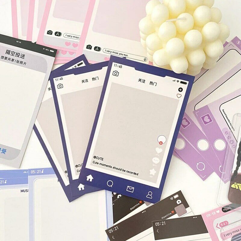 INS kartu kertas Kpop, pemegang Photocard belakang hadiah kemasan DIY foto idola kartu kecil bahan dekorasi 10 buah