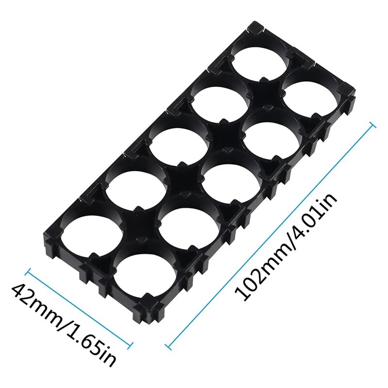 20Pcs 18650 Lithium Cell Spacer 2X5 Cell Spacer 18650 Lithium Battery Plastic Holder Bracket For DIY Battery Pack