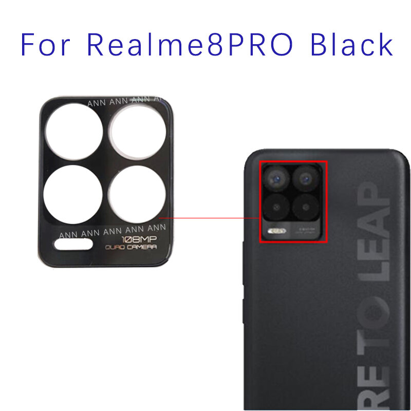 For OPPO Realme 8 Pro Rear Camera Glass Lens Back Camera Lens with Sticker Replacement Parts