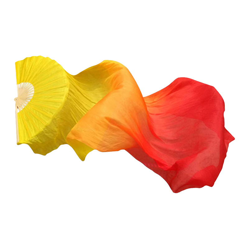 Imitation Silk Dance Fanb Foldable The Banner Square Supplies Artificial Bamboo Dancing