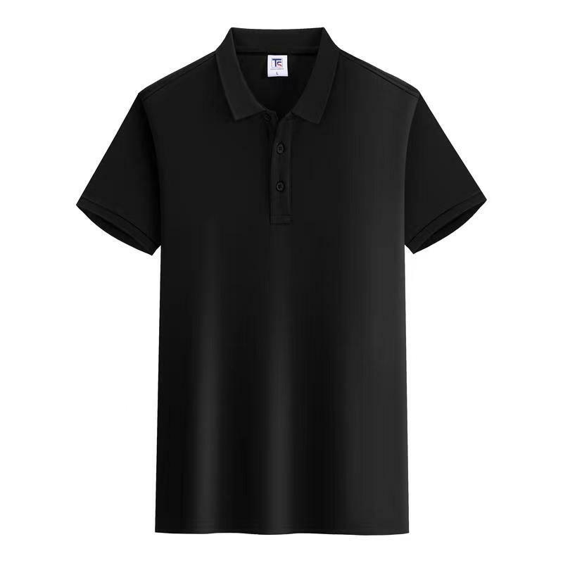 Camisa polo masculina de manga curta, camiseta confortável e respirável, camisa casual elegante de negócios, verão