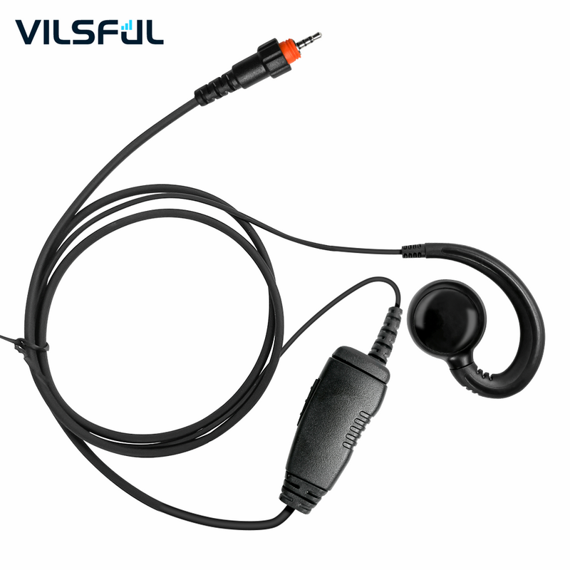 1 Pin G Shape Headset Two Way Radio Swivel Earpiece with In-Line Mic and PTT for Motorola SL2K CLP1010 CLP1040 CLP1060 HKLN4487