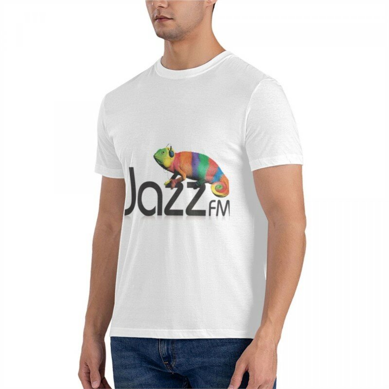 Jazz FM est 1990 필수 티셔츠, 남성용 그래픽 티셔츠, 재미있는 짧은 티셔츠