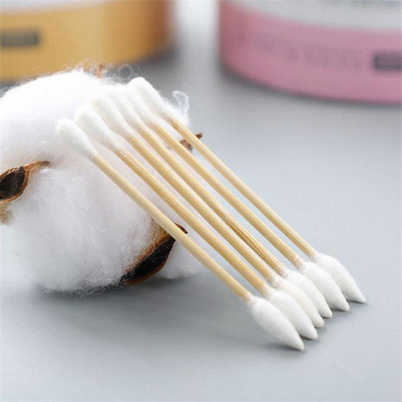 500PCS/Box Household Disposable Double Head Cotton Swab Eyelash Extension Tool Cotton Swab For Makeup Nose Ears Cleaning 2#