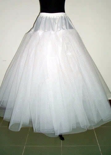 ร้อนขายตั๋ว A-Line สีขาวงานแต่งงาน Petticoats ฟรีขนาดเจ้าสาว SLIP กระโปรง Crinoline สีขาวสำหรับงานแต่งงานชุด