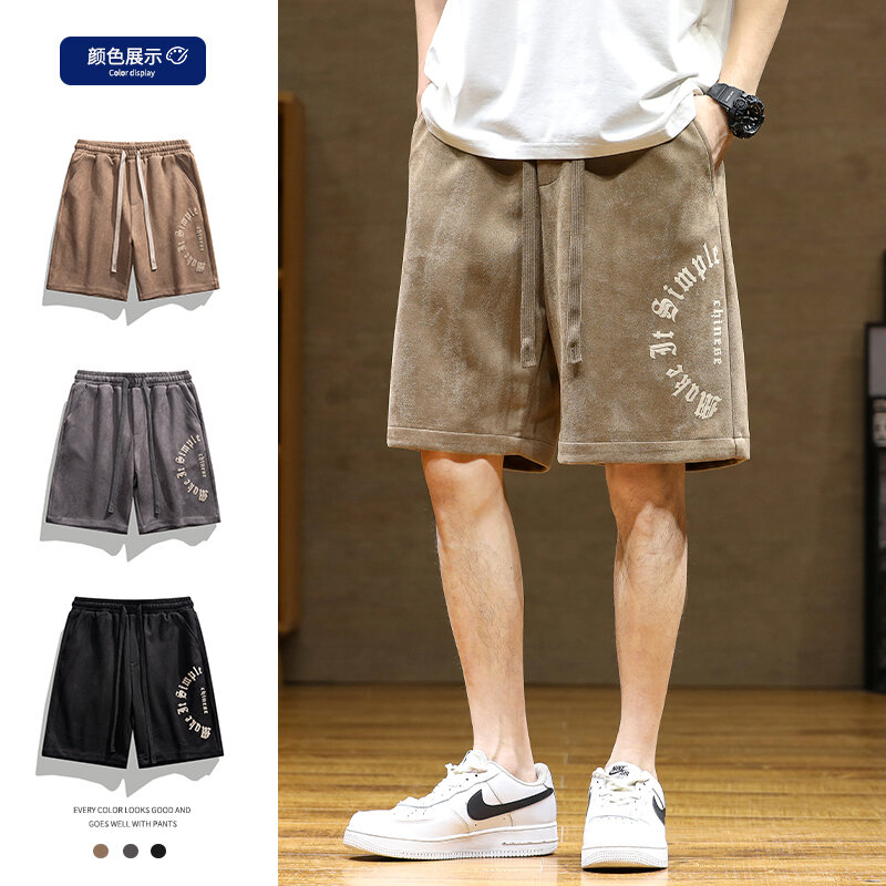 Brief Schuimende Print Cargo Shorts Mannen Mode Casual Zomer Kleding 2024 Mode Y 2K Streetwear Heren Ademende Baggy Shorts