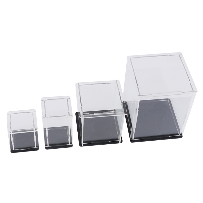 Акриловая зеркальная самосборка прозрачная кубическая коробка Защита от УФ-пыли игрушка