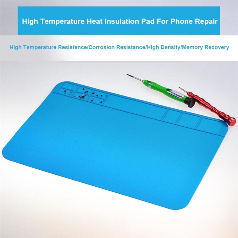 Esteira de isolamento antiestático de silicone Cobertor de solda Resistente ao calor Esd Pad para reparo de computador móvel
