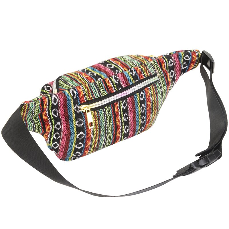 NEW-Women Ethnic Fanny Pack Retro Vintage Bum Bags Travel Hiking Waist Belt Purse Fanny Pack For Women Waist Bag