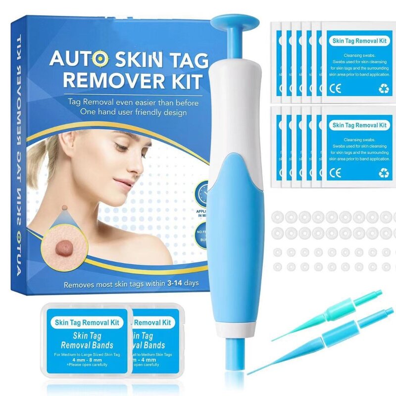 Indolor Auto Skin Tag, Mole Wart Remoção Kit, Face Care, Body Wart, Tratamentos Dot, Beleza e Saúde, Ferramentas de limpeza, 2 em 1