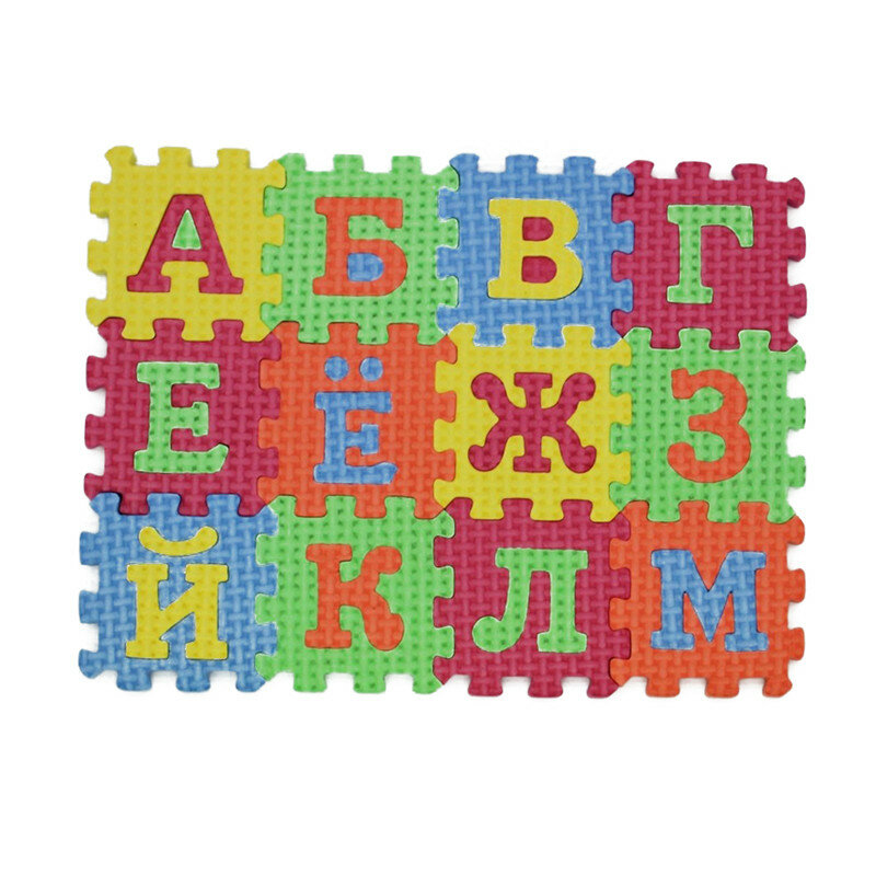 Russian Language Foam Learning Toy Russian Alphabet Letter Toys Kids Baby Split Joint Puzzle Mats Carpet Babies New 2023