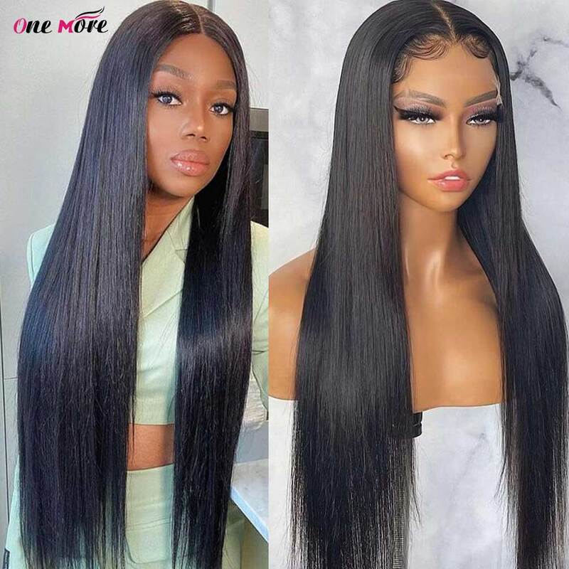 13x4 HD Transparent Lace Front Human Hair Wigs PrePlucked 5x5 Lace Closure Wig Brazilian Straight Lace Frontal Wig