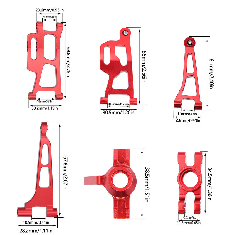 Metal Steering Cup Upper Lower Swing Arm Set, Shock Tower Bracket, Body Post, Hyper Go, RC Car Upgrade Peças, Mjx 14209, H14BM, 14210