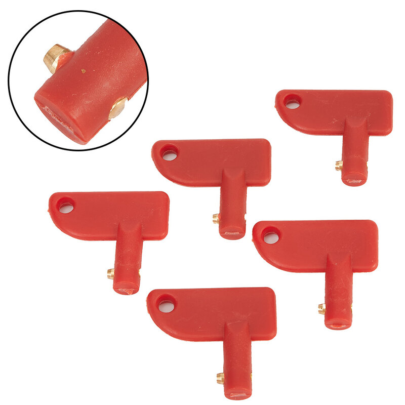 5x Auto Spare Key For Battery Isolator Switch Power Kill Cut Off Battery Main Kill Switch Rotary Power On/Off For Marine Truck