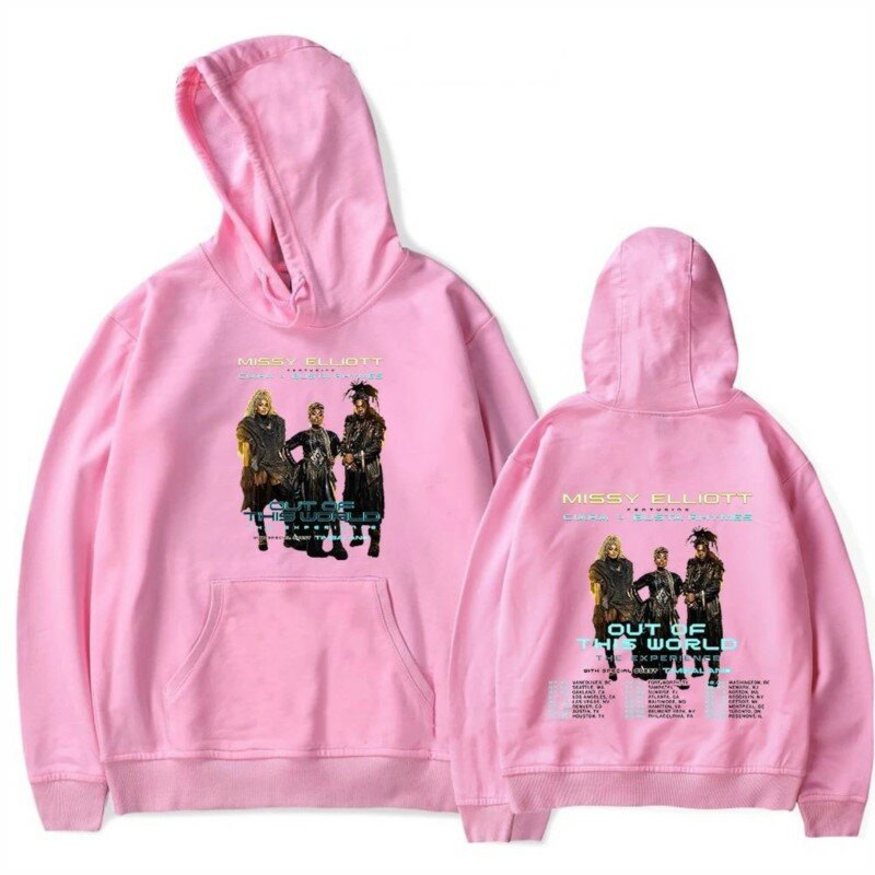 Missy Elliott Uit Deze Wereld 2024 Tour Hoodie Merchandise Voor Heren/Dames Unisex Winter Lange Mouw Sweatshirt Met Capuchon Streetwear