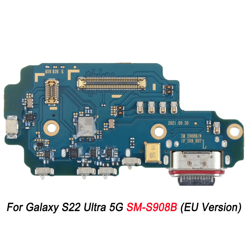 Плата зарядного порта для Samsung Galaxy S22 Ultra 5G (версия для США)/SM-S908U (версия для ЕС)