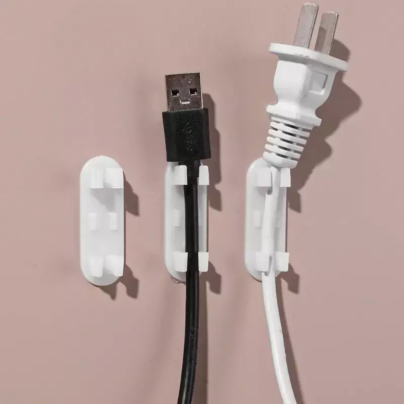 Auto-adesivo Cable Organizer Clips, Desktop Clips Cabo USB, Fone de ouvido, Mouse, Fios de carregamento USB, Cord Tidy Gestão, 20-1Pc