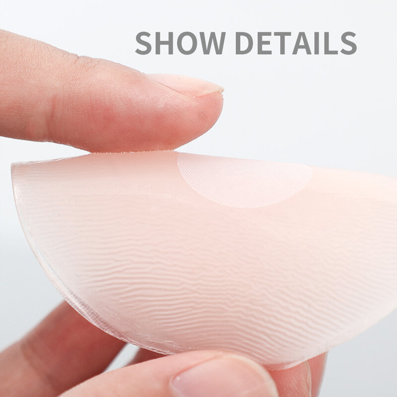 Women Silicone Nipple Stickers 6Pair Anti-bump Chest Pad Lift Nipple Cover Pads Invisible Reusable Bra Chest Sticker Breast Pad