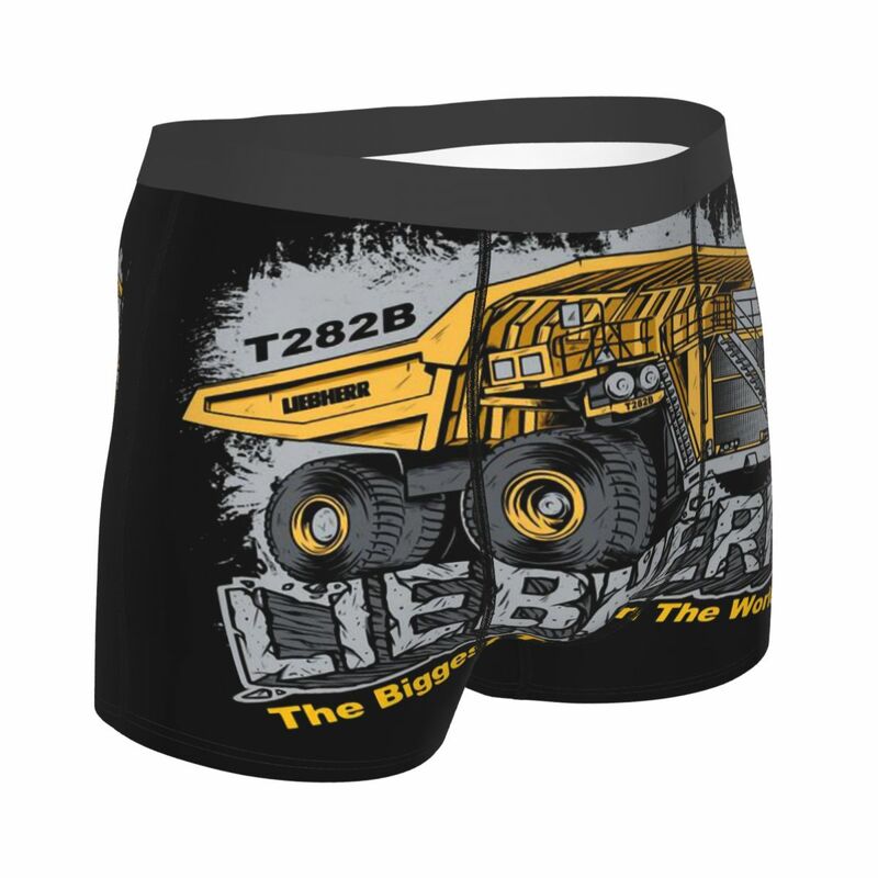 Slip Boxer da uomo per camion da miniera per attrezzature pesanti mutande altamente traspiranti Idea regalo per pantaloncini con stampa di alta qualità