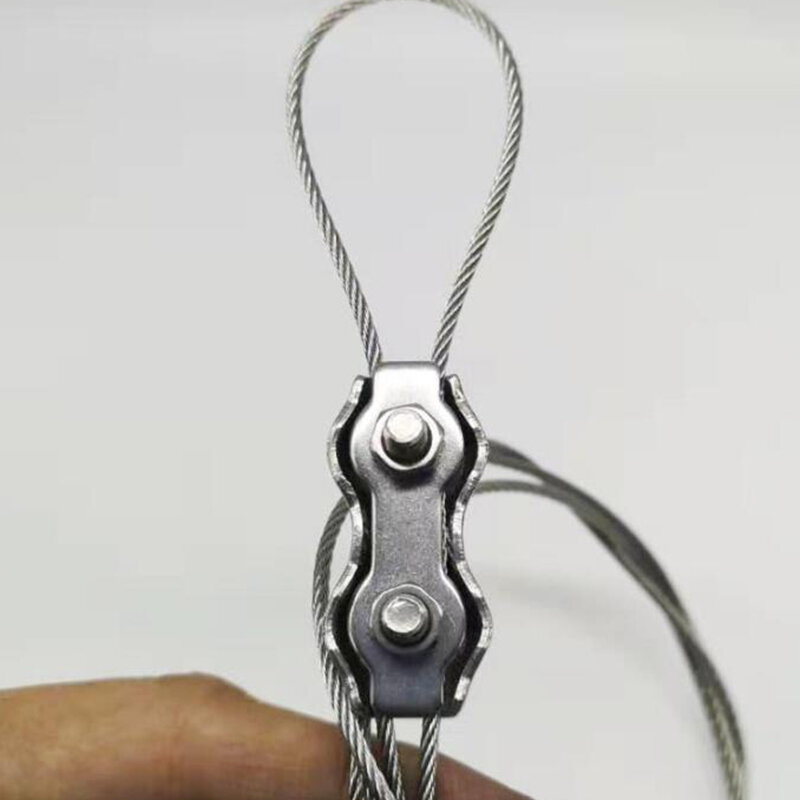 Double Clip 316 Stainless Steel Chuck Chuck Card Rope Double Clip Wire Rope Clamp