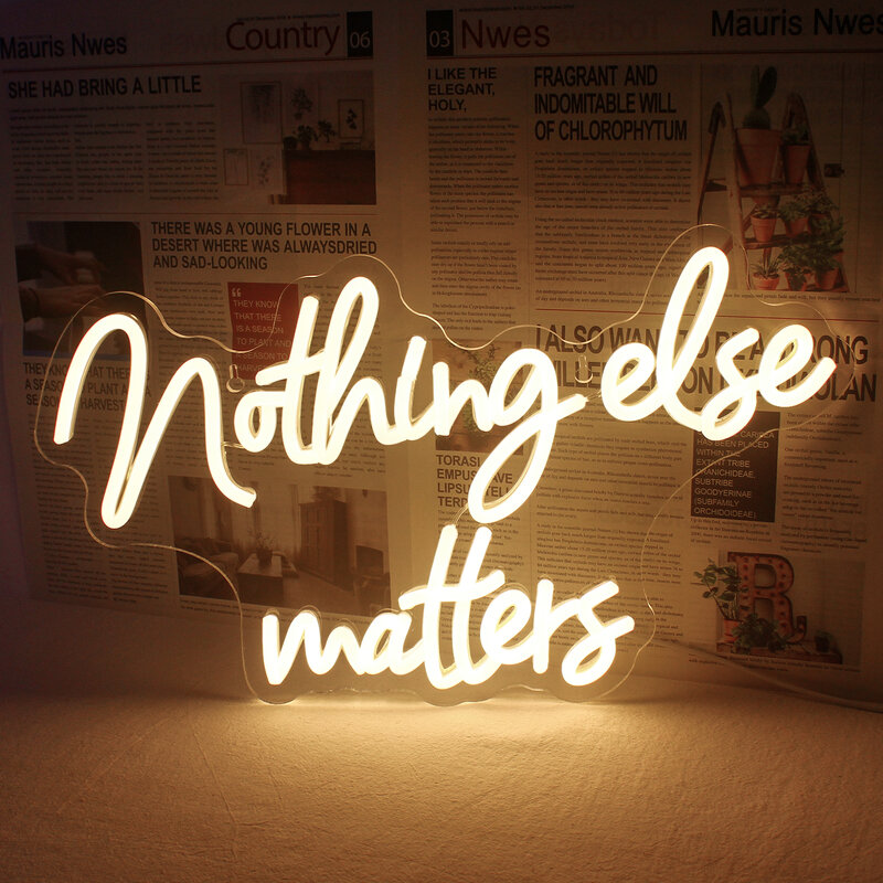 Nothing Else Matters Neon Sign for Room Decor, Led Sign, USB 62, Switch for Bedroom Decor, Bar, Home Party, Office Store