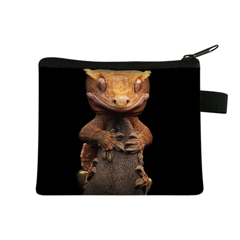 Gady żaba kameleon pająk nadruk węża moneta etui na karty kredytowe pieniądze portmonetka portfel dziewczyny mała torebka słodkie torebki