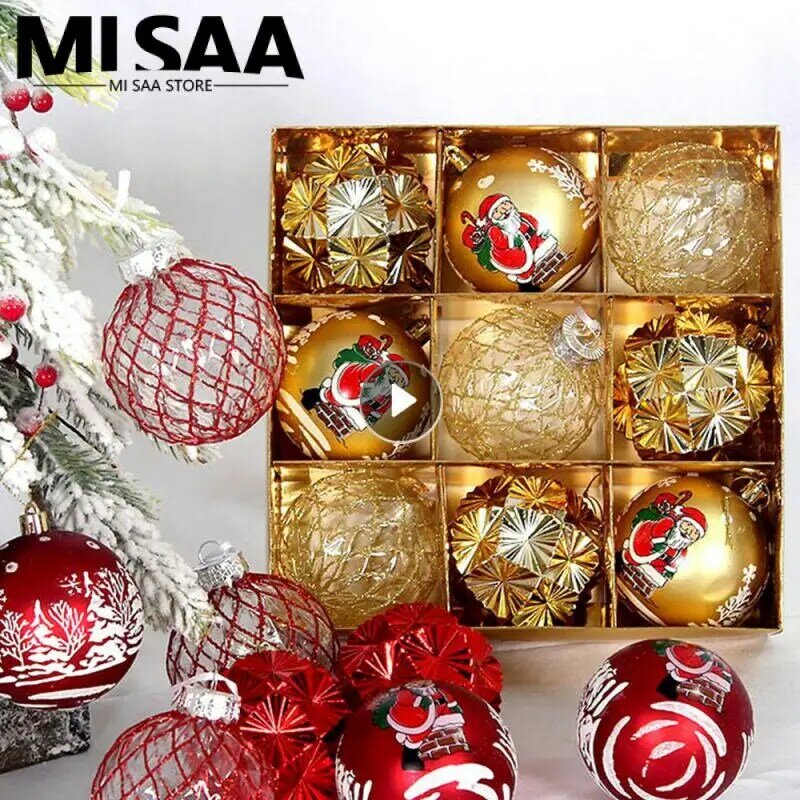 Colgante de decoración para el hogar, decoración navideña multicolor opcional, crea un rico ambiente navideño, caja Ps + pet, 255g por caja